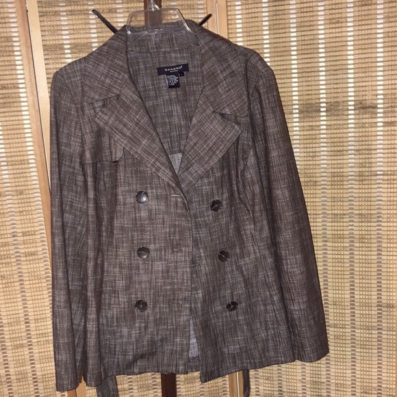 Sandro/ Women’s Brown Belted Double Breasted Blazer/Jacket - Size Large - Picture 8 of 11